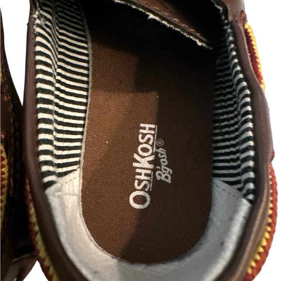 OshKosh B' Gosh Boy Brown Boat Shoes Loafers Heel Pull Tab Slip On Sz 10 VTG - Picture 5 of 6